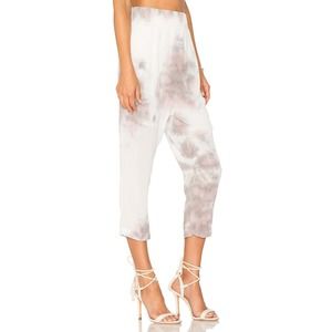 Enza Costa Pants Cream Brown Lunar Patina Tie Dye Drop Crotch Pull On Size 3